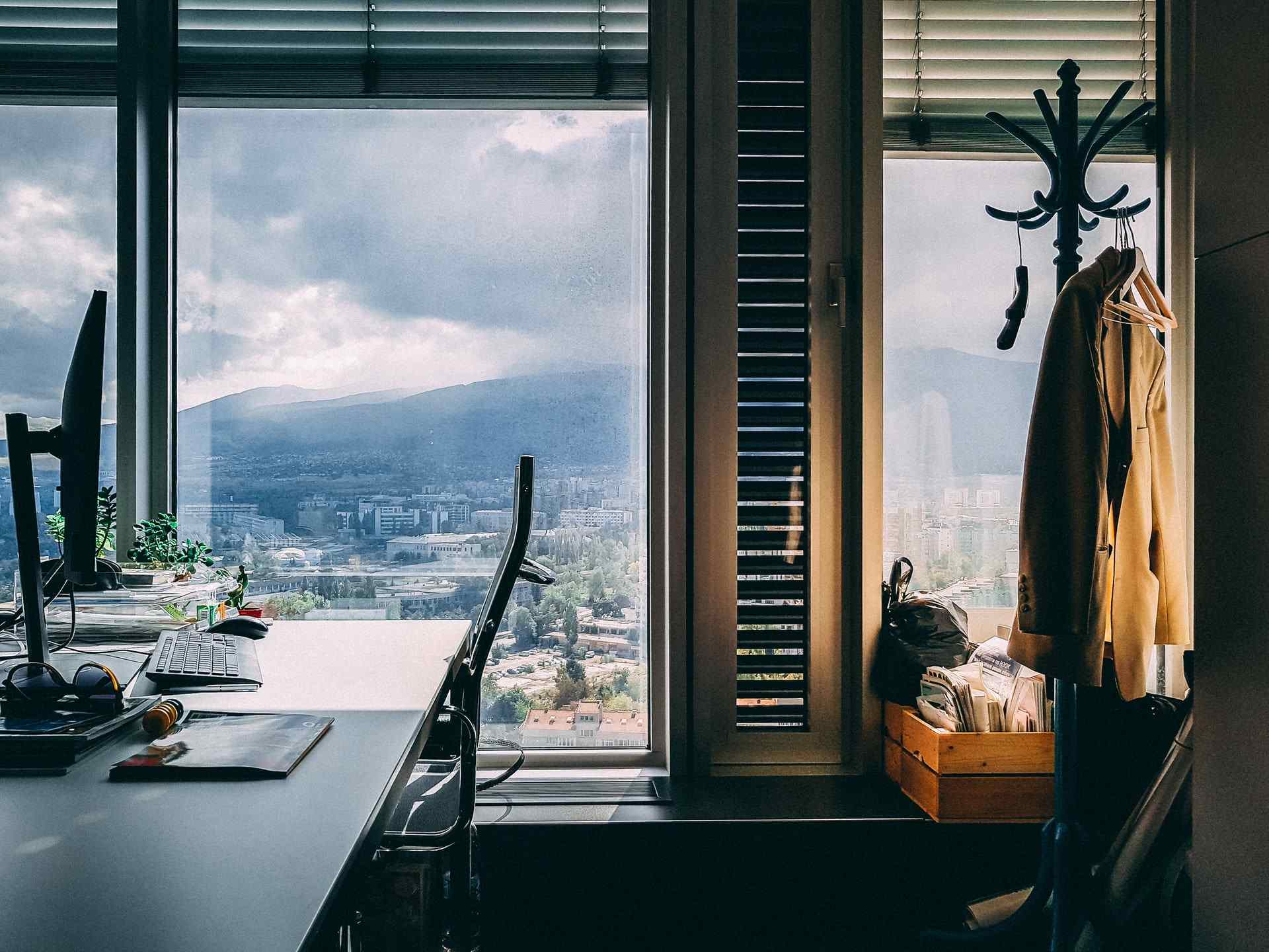 Image of office with nice mountain view